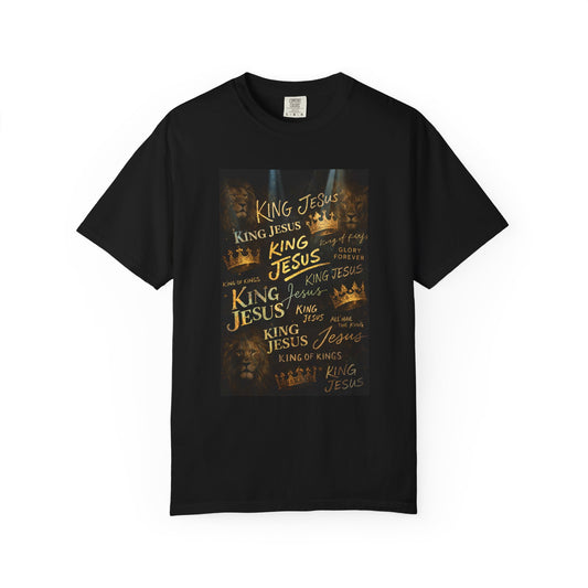 King Jesus Graphic T-Shirt — "King of Kings" Revelation 19:16 Faith Tee