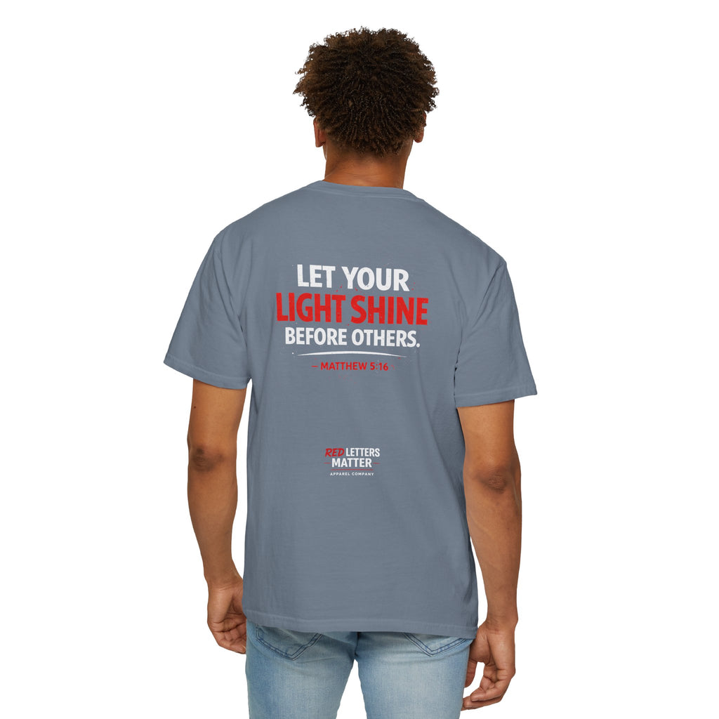 Red Letters Matter - Matthew 5:16 - Inspirational T-Shirt — Unisex Comfort Colors Tee