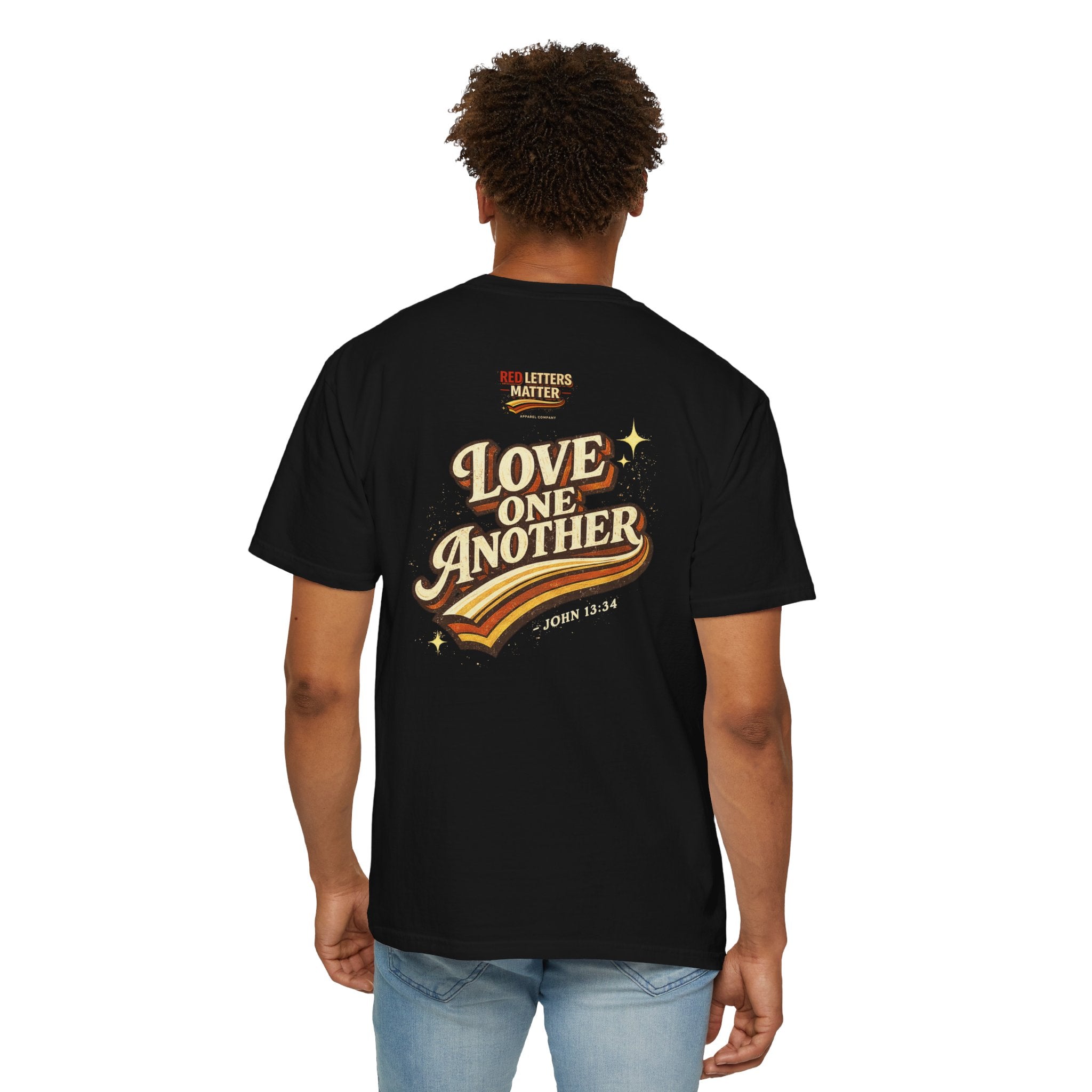 Unisex - Jesus Loves You "Love One Another" Comfort Colors T-Shirt