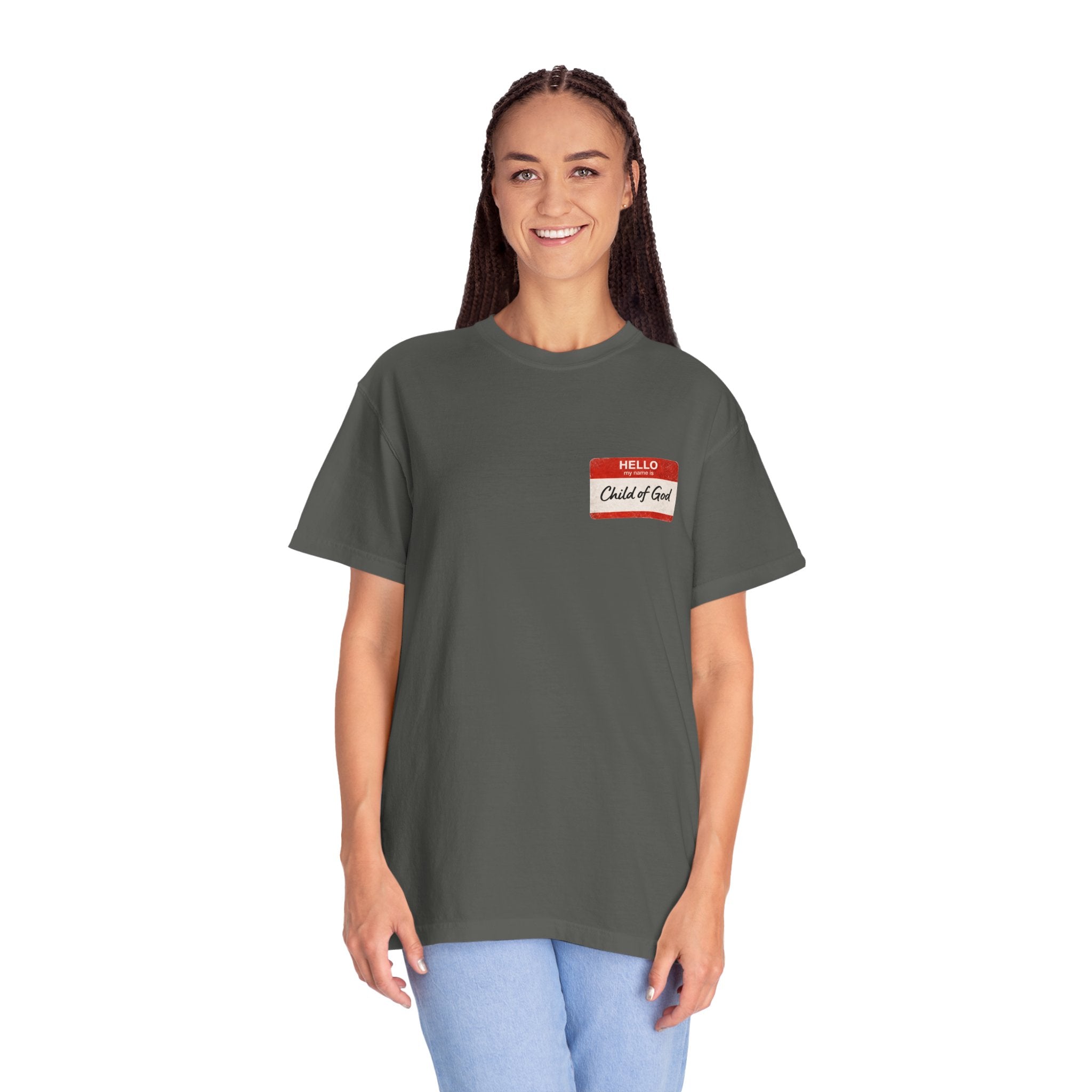 Red Letters Matter — "Child of God" - 1 John 3:1 - Comfort Colors Tee